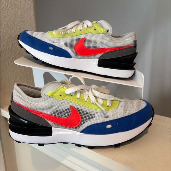 Nike Other - Nike Boys Waffle One White Multicolor Running Shoes Sneakers Youth Size 4Y